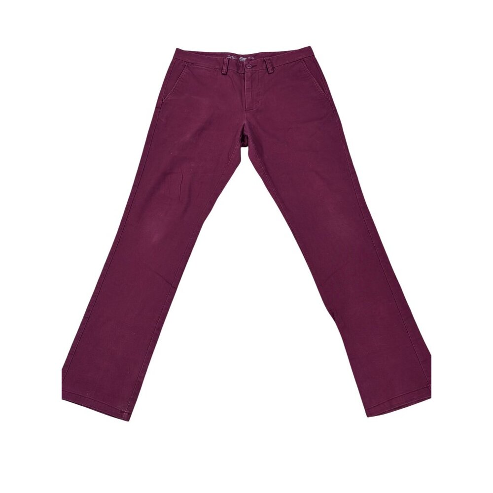 Old Navy Mens Maroon Ultimate Slim-Fit Pants 32x34